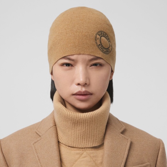 burberry Logo Graphic Cashmere Blend Beanie - Picture 3 of 5